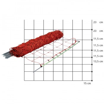 EuroNetz Ziegennetz, orange Einzelspitze