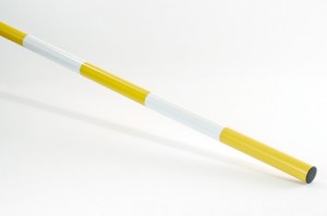 Hindernisstange aus Kunststoff Gelb / Weiß