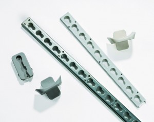 24 mm Schlüssellochschiene aus Kunststoff 75 cm Hindernisschiene 