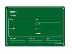 Stalltafel &quot;Neutral&quot; Grün